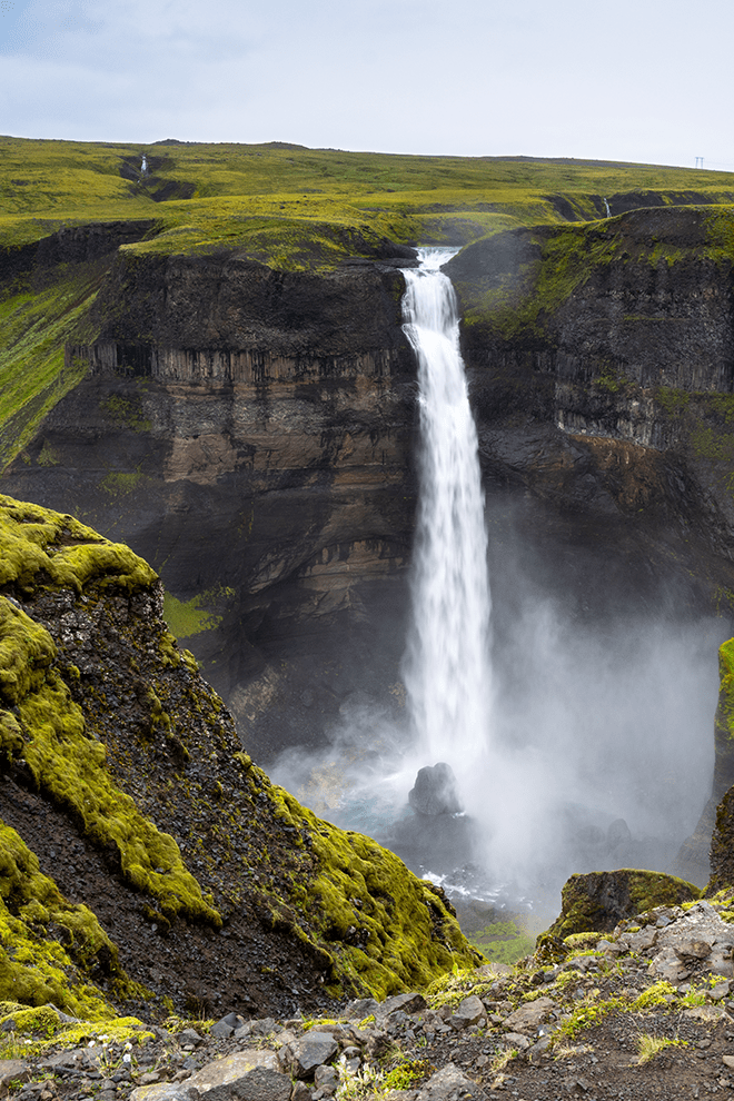 Haifoss Iceland waterfall